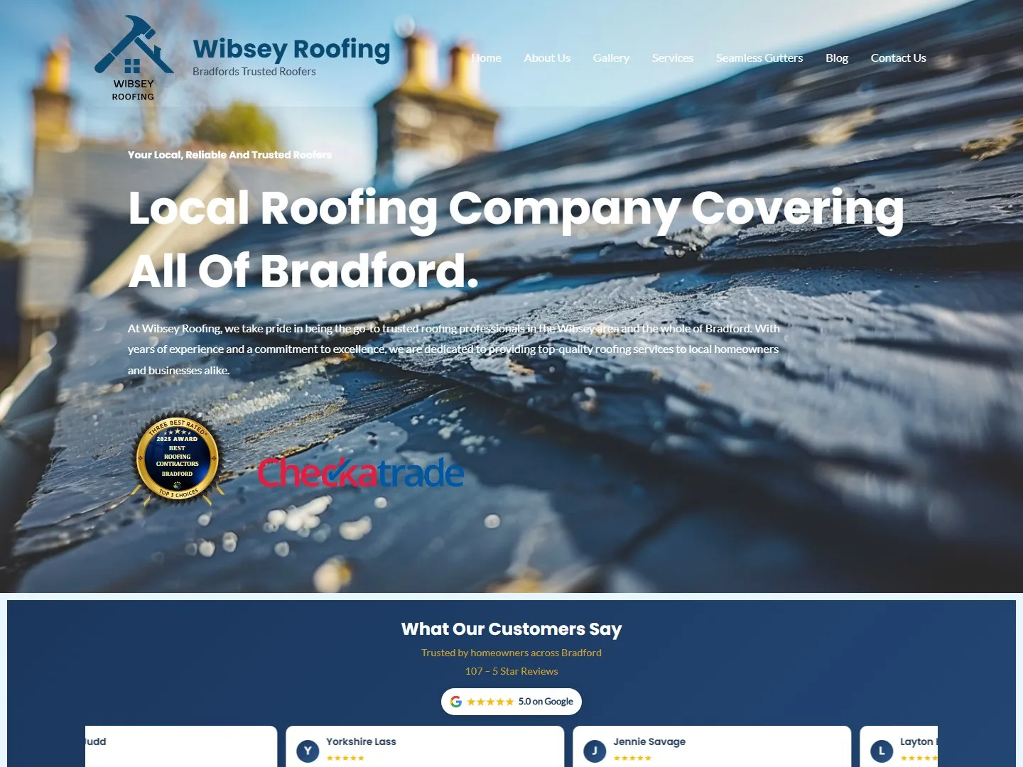Wibsey Roofing website